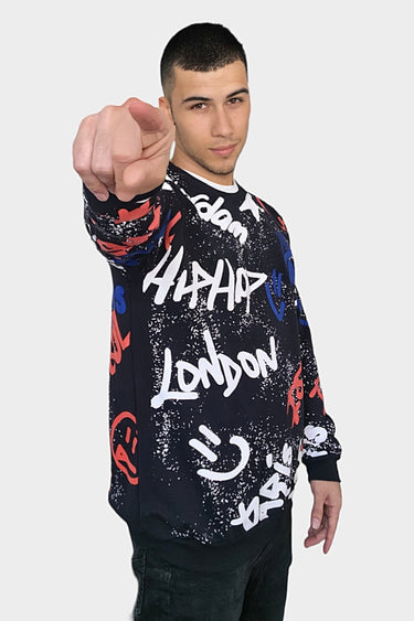 Sudadero Hip Hop London Black